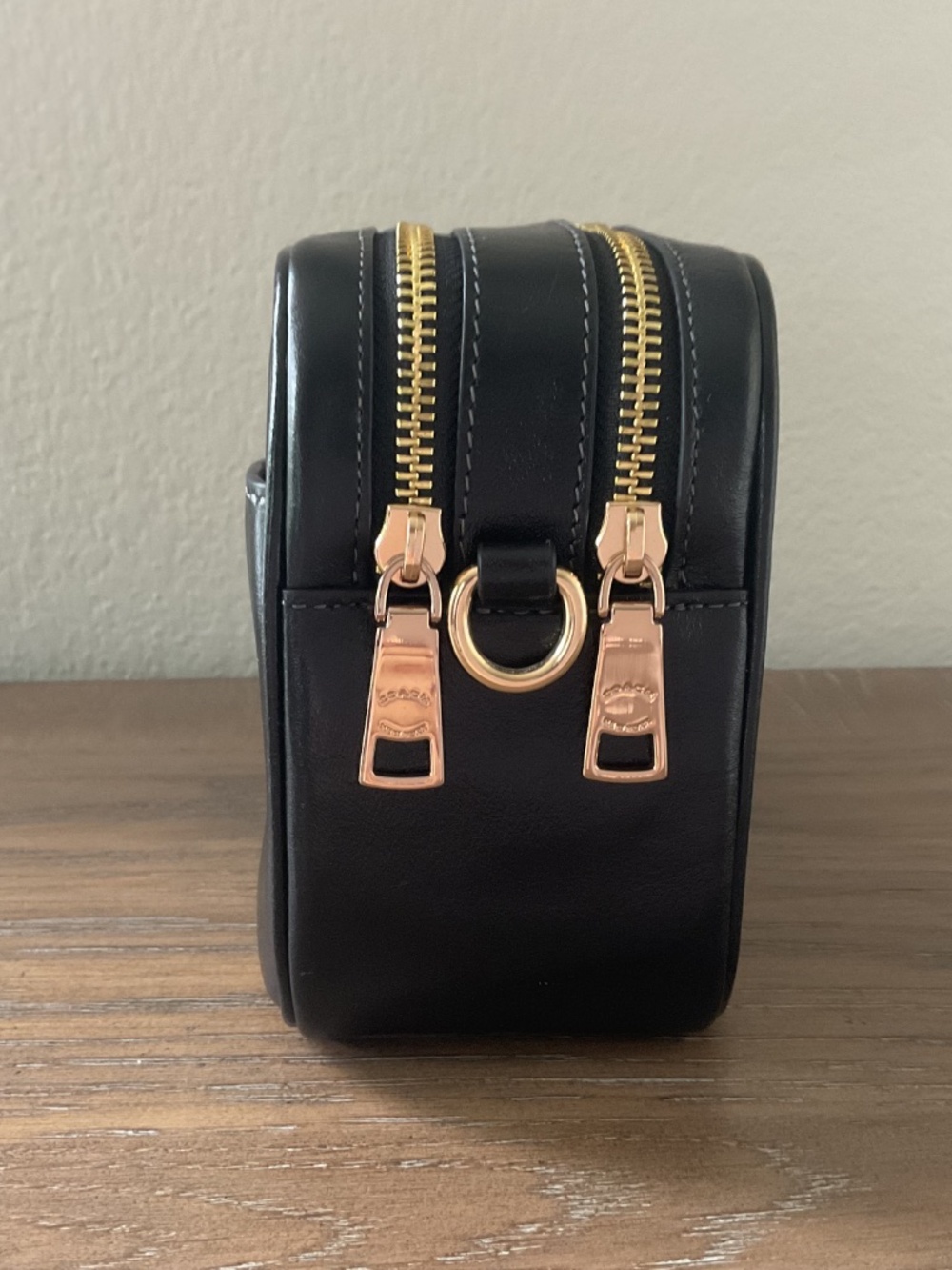 Coach Mini Carey Crossbody Bag CEA02 crinkle leather/Gold/Blackee - Picture 5 of 9